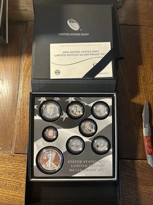 2018 United States Mint Limited Edition Silver Proof Set Original Box With COA - Image 1 of 4