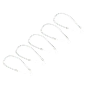 5pcs 11" Plastic Retractable Spring Coil Strap Key Holder Lanyard Clear - Picture 1 of 5