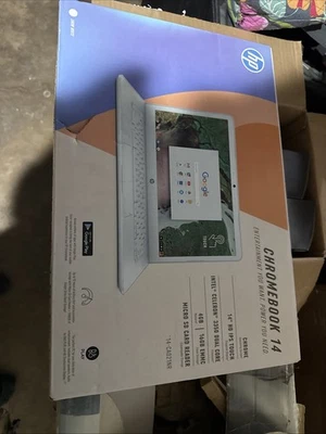Awesome HP 14" Touchscreen Chromebook White 14-CA021NR Sealed In Box - Image 1 of 4