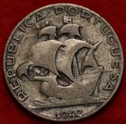 1942 Portugal 2 1/2 Escudos Silver Foreign Coin