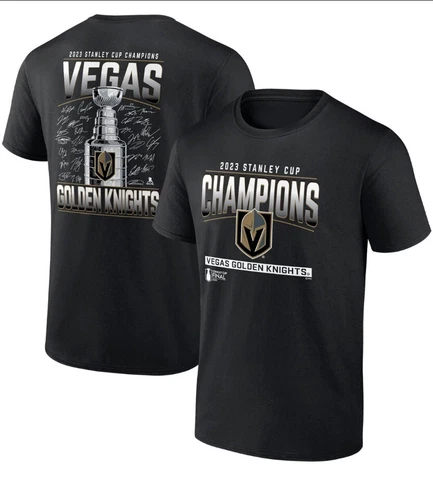 SALE Black Vegas Golden Knights Tshirt Hockey Team Champs Team S-3XL Cover