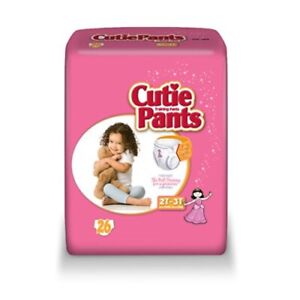 Cuties Refastenable Training Pants- Girls (2T to 3T (Up to 34 lbs)- 26/bag)