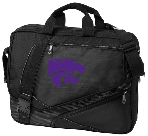 K-State Laptop Computer Bag DELUXE Lg Kansas State Messenger Bag LOADED! Cover