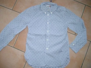 (C896) Bellerose Boys langarm Hemd button down gestreift mit Logo Druck gr.140 - Picture 1 of 4