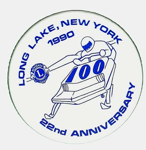 LIONS CLUB INTERNATIONAL LONG LAKE, NEW YORK - 1990 "Campaign 100" button - Picture 1 of 1
