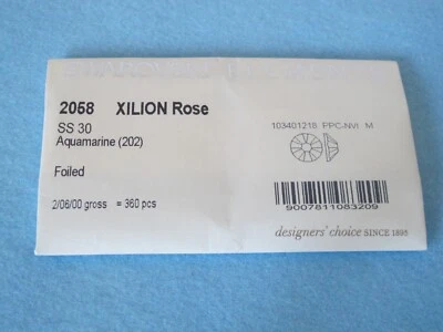 Swarovski AQUAMARINE Rhinestones  ss30   30 pieces - Image 1 of 2