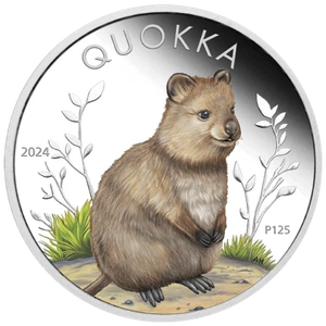 2024 Australia Quokka 1oz 9999 Silver Colorized Proof Coin Mintage 5000 - Picture 1 of 1
