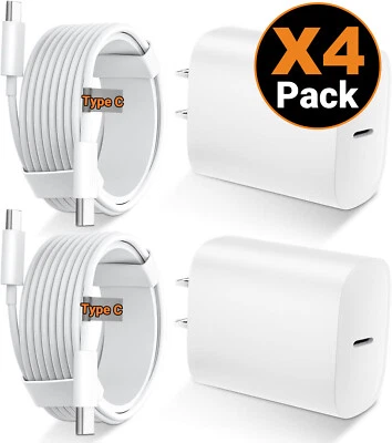 20W USB C Fast Charger PD USB C Cord Type C Power Adapter For iPhone 15 iPad Pro - Image 1 of 4