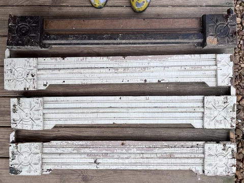1800's Antique Wood Pediment Trim Exterior Molding Trim VICTORIAN Style ORNATE Cover