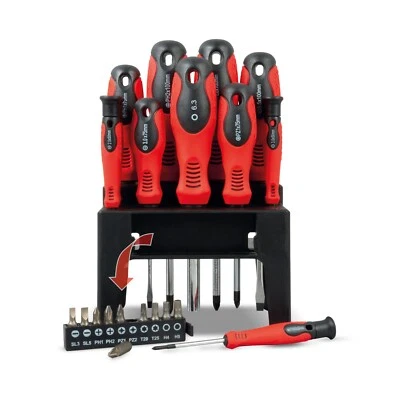 21 Piece Screwdriver Set | Magnetic Screwdrivers with Stand | Assorted Bits | - Image 1 of 4