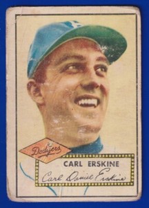 CARL ERSKINE dodgers 1952 TOPPS #250 