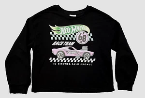 Hot Wheels Boys Black Sweat Shirt Race Team Size L (10-12) - Picture 1 of 4