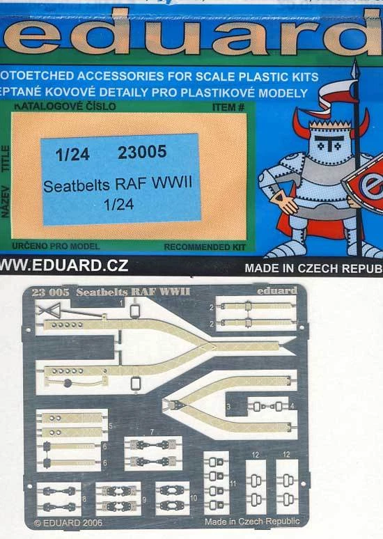 Eduard Ceintures De Sécurité RAF WWII Pour Modèle Airfix Échelle 1:24 - Image 1 of 1
