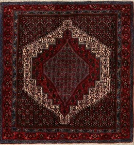 Tribal Geometric Bidjar Hand-Knotted Area Rug Wool Oriental Square Carpet 5x5 - Picture 1 of 12