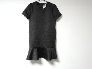 H&M Satin dress with a flounce Black Size UK 20 EU 46 rrp £30 NH192 FF 14 - Picture 1 of 3