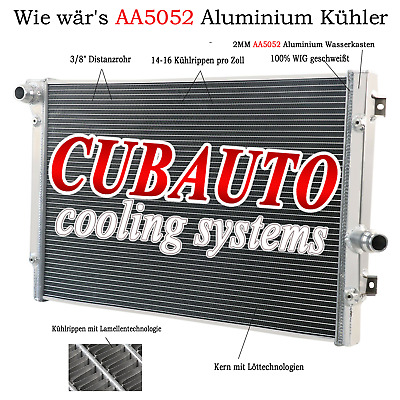 2 Reihen Aluminium Kühler Für 2003-2015 2009 AUDI A3 Seat Altea Skoda Superb VW • 121€