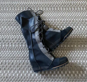 SOREL Cate The Great NL2175 Wedge Heel Tall Waterproof Leather Winter Boots 6.5 - Picture 1 of 10