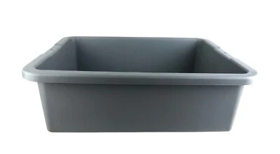 Bañera de autobús de plástico gris Rubbermaid 3351 21 x 17 x 6,5" Foto 1 de 4