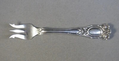 Antiguo tenedor de mariscos de 3 dientes Baker-Manchester de plata esterlina 11,8 g #J3781 Foto 1 de 4