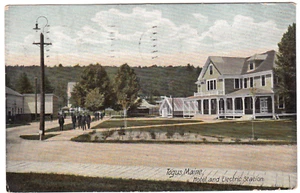 Togus, Maine ~ Hotel & Electric Station ~ Vintage Kennebec County Postcard - Picture 1 of 2