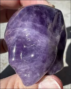 Grape Purple AMETHYST Sidhe / Fae Style Crystal Skull - Divination - Picture 1 of 13