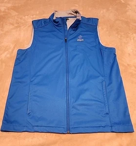 NEW Under Armour Troon North mens full zip vest LARGE Blue Pockets - Picture 1 of 5