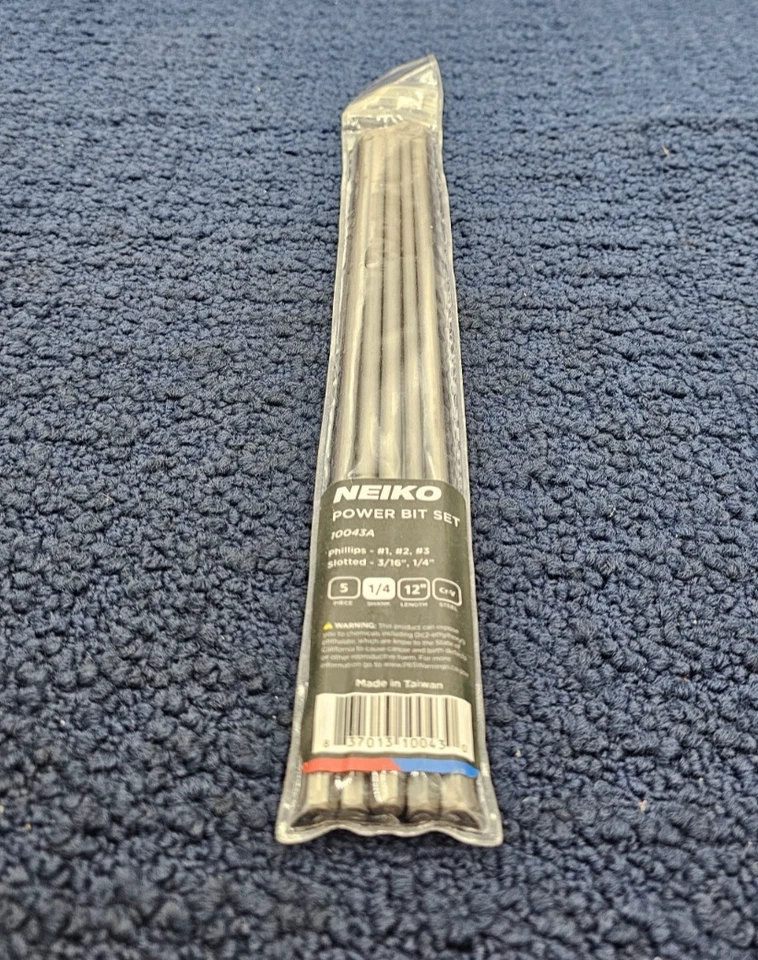 NEIKO 10043A 1/4" Shank 12" Long Phillips & Flat Blade Bit Screwdriver Assembly - Image 1 of 4