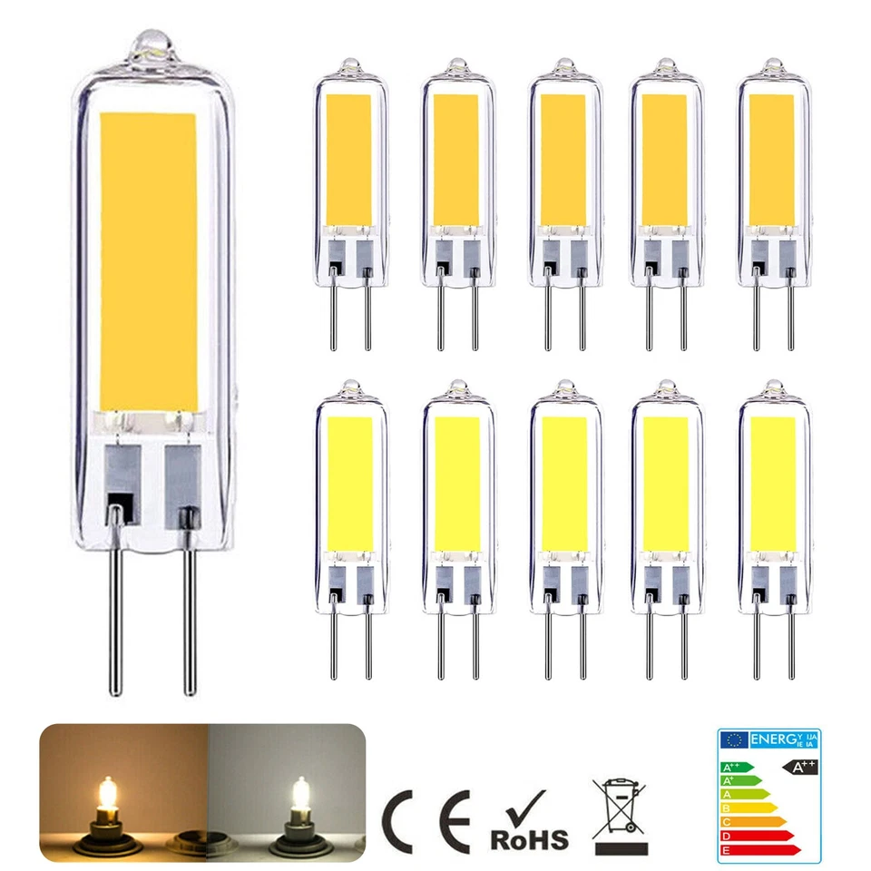 1/5/10xG4 LED 3W Bulb Glass Pen Base Lamp 3W = 40W G4 COB Dimmable 220V - Image 1 of 4