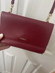 FURLA Riva/shoulder bag/leather/RED/solid color - Picture 1 of 11