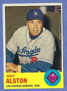 1963 Topps Baseball #154 Walter Alston Mgr Los Angeles Dodgers EX/EXMINT - Picture 1 of 2