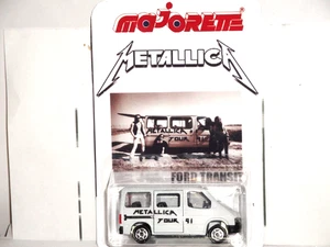 Vintage Majorette FORD TRANSIT METALLICA TOUR 91 CUSTOM PAINT & CARD - Picture 1 of 2