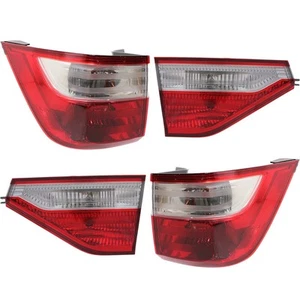 Halogen Tail Light Set For 2011-2013 Honda Odyssey Clr/Rd w/ Innr/Outr/Blbs 4Pcs - Picture 1 of 13