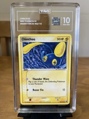 TAG 10 Chinchou Pokémon EX Unseen Force - Image 1 of 2