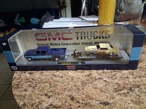 M2 MACHINES 1973 GMC SIERRA 3500 DUALLY SQUAREBODY & ‘69 CHEVY CAMARO RS HAULERS - Picture 1 of 6