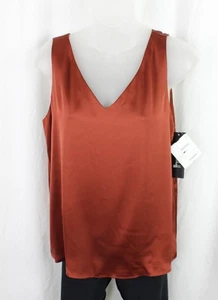 Joseph Ribkoff NWT Women's Rust Orange V Neck Sleeveless Shirt Tank Top Size 10 - Picture 1 of 4