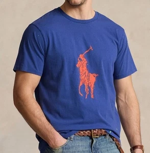 XLT Polo Ralph Lauren royalblau klassisch großes Pony Farbspritzer T-Shirt 52" - Bild 1 von 13
