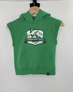 Little Kids Green Timberline Cut Off Sweatshirt Youth Sm, Mountains Ski Outdoor - Picture 1 of 7
