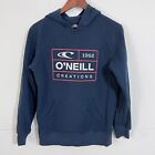 Oneill Boys Hoodie Size L Navy Blue Logo Long Sleeve Sweatshirt Pullover