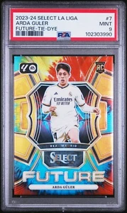 2023-24 Select La Liga #7 Arda Guler - Future Tie-Dye /49 RC PSA 9 - Imagen 1 de 2