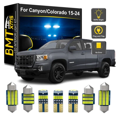 15x Interior LED Light Bulbs For GMC Canyon Chevrolet Colorado 2015-2024 Blue Foto 1 de 4