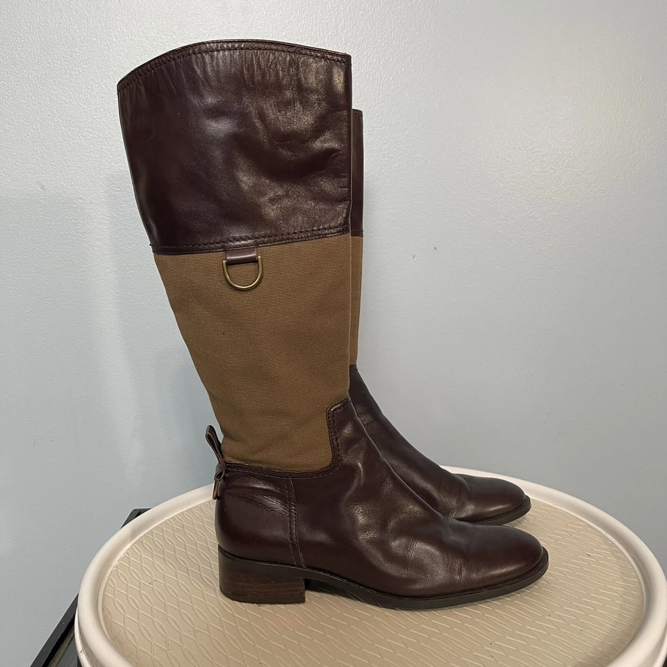 Talla 6.5 - Botas Etienne Aigner Mujer E-Eldridge Altas Cuero Marrón Cremallera Foto 1 de 4