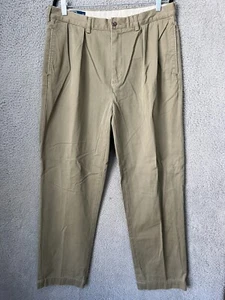 Polo Ralph Lauren Pants Mens 34x32 Beige Andrew Pleated Front Straight Leg Chino - Picture 1 of 15