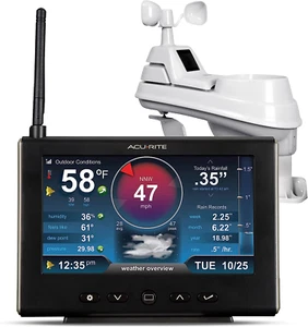 01535M Iris (5-In-1) Weather Station with HD Display, White Black - Picture 1 of 11