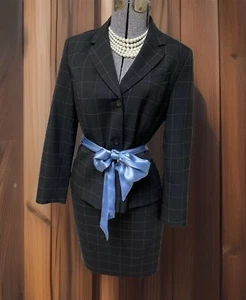 KASPER ASL Skirt Suit Set Size Petite 10P Fits Like 6P Two piece Set Pockets - Picture 1 of 24