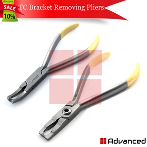 Set Of 2 Dental Braces Removal Ortho TC Bracket Remover Pliers Straight & Curved - Picture 1 of 4