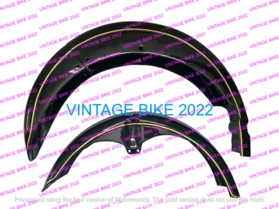 Juego de guardabarros delantero y trasero pintado negro AJS/APTO PARA Foto 1 de 4