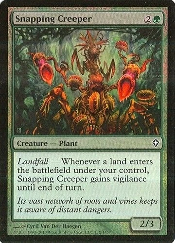 MTG - Worldwake - Snapping Creeper - 2X - Foil - NM - Image 1 of 1