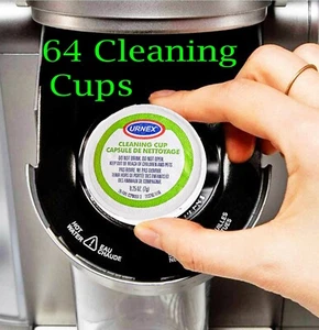 (64) K-Cup Cleaner Pod Cups for Cleaning Keurig & All K-Cup Coffee Maker Brewers - Picture 1 of 10