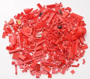 Lego Half a Kilo Red Bricks and Pieces 500g Mixed Bundle Genuine - Picture 1 of 3