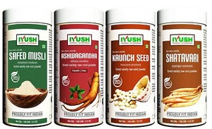 IYUSH Herbal Ayurveda Safed Musli  Kaunch Beej Shatavari Powder 100gm - Picture 1 of 4